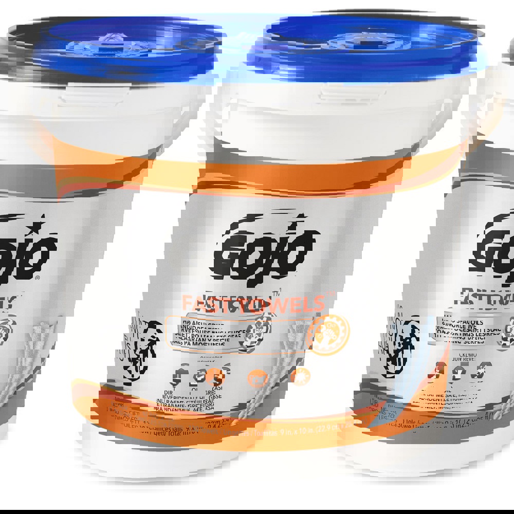 FAST TOWELS Hand Cleaning Towels, 7.75 x 11, Fresh Citrus, Blue, 130/Bucket, 4 Buckets/Carton